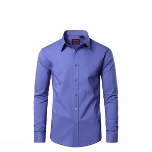 Elegant Purple Men's Dress Shirt